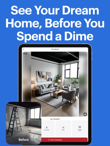 AI Room Design: Home Designer iPad screenshot