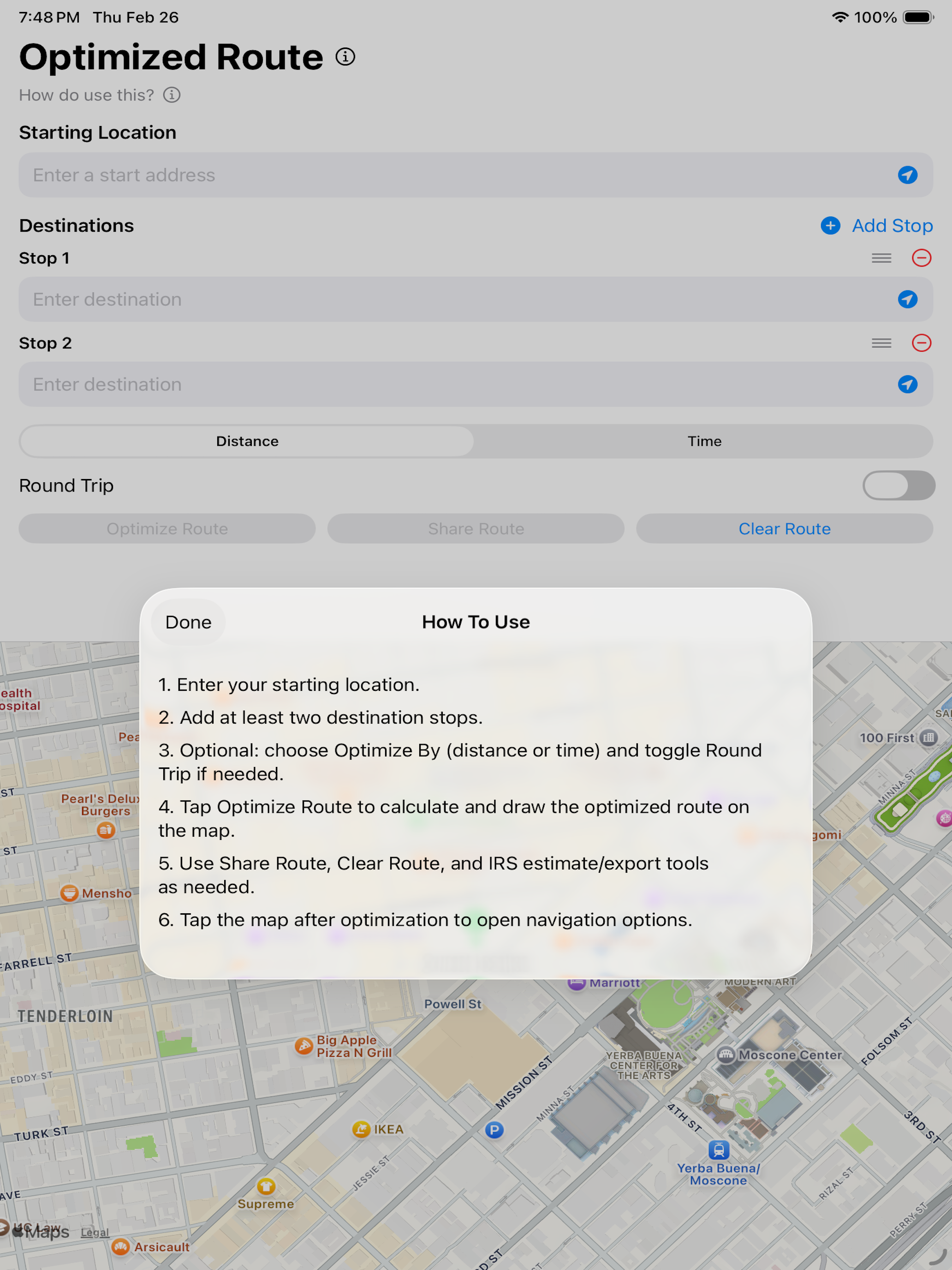 Optimized Route screenshot 5