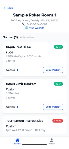 WaitlistPoker iPhone screenshot