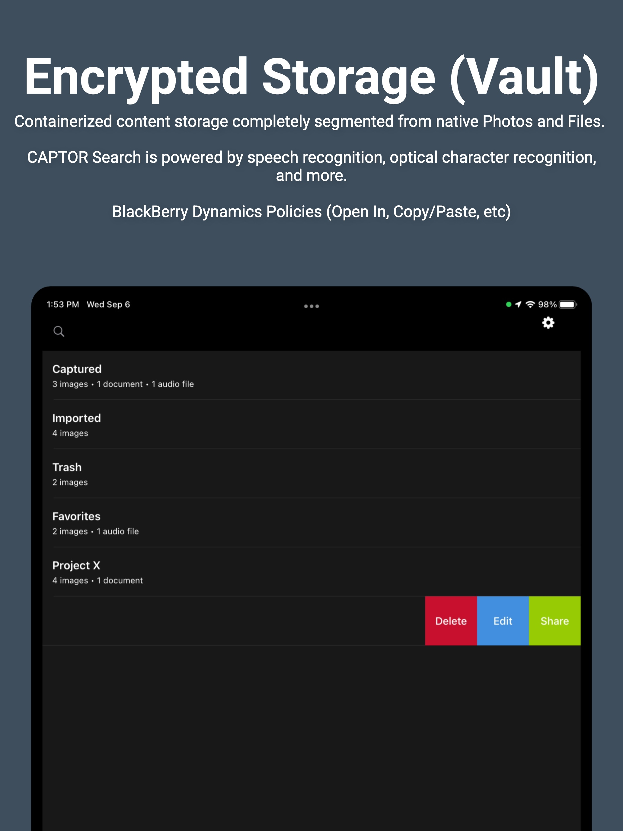 CAPTOR for BlackBerry