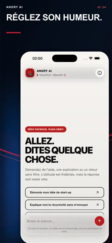 Angry AI : Chat sarcastique screenshot 2 of 4