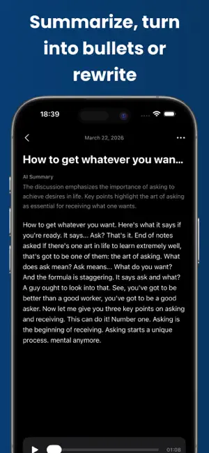 AI Voice Notes Summary SayDone screenshot 4