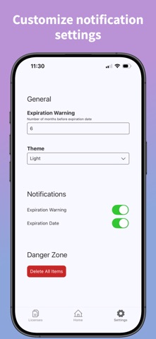 License Library screenshot
