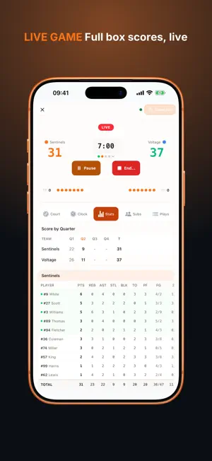 Basketball Stats App screenshot 2