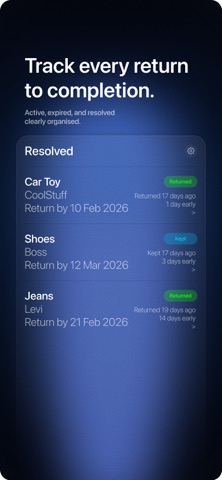 Kipdue: Return Tracker Screenshot 5 of 5