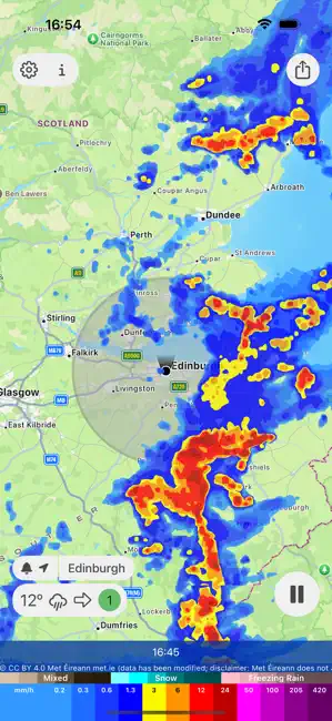Rain Alarm iPhone screenshot 2