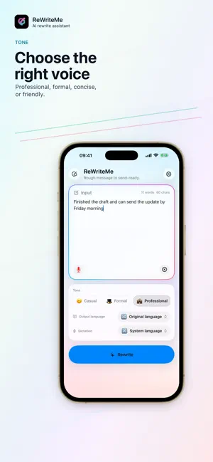 ReWriteMe: AI Writer screenshot 2