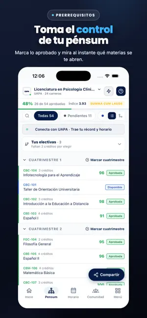 MiPensum: Pensum e Índice screenshot 2