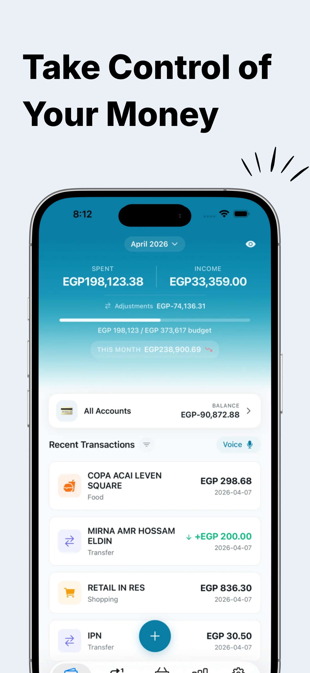 Screenshot 1 of Say - Hands free budget app