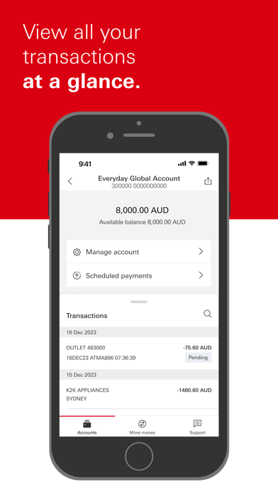 HSBC Australia Screenshot