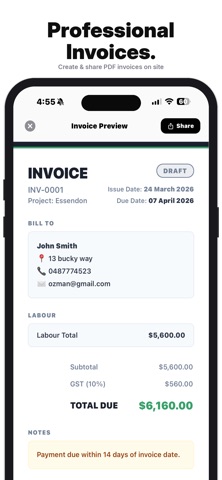 OZMAN: Tradie Cost Tracking Screenshot 3 of 9