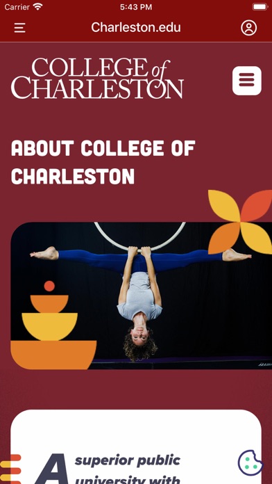 College of Charleston Events Screenshot