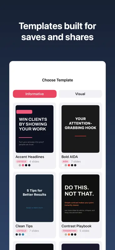 Carousel: AI Posts for Insta screenshot 2 of 7