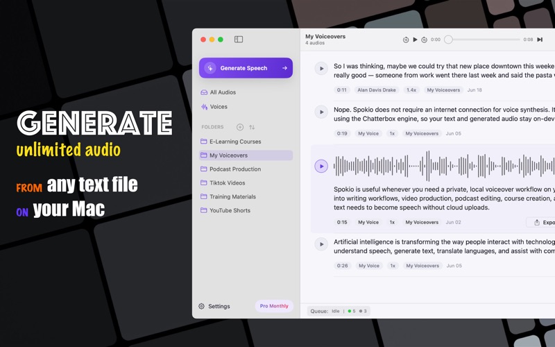 Spokio: Offline Text to Speech Screenshot 1