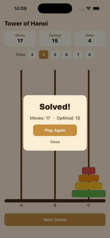 Tower of Hanoi Go screenshot 4
