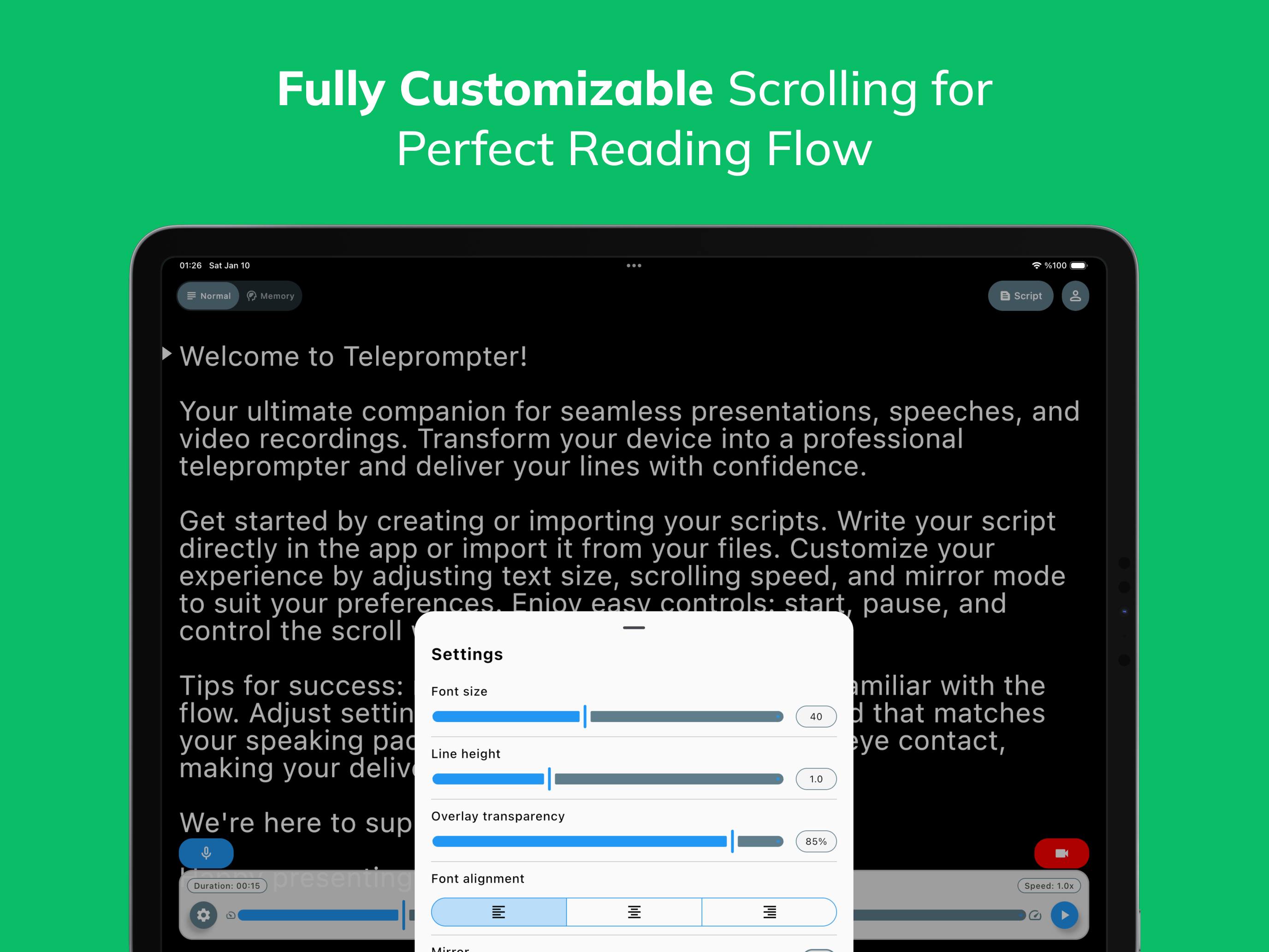 Teleprompter Recording Coach screenshot 6