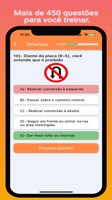 Simulado DETRAN iPhone screenshot 5 - Education app