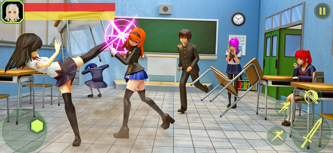 Screenshot #1 pour Animé Lycée fille combattante