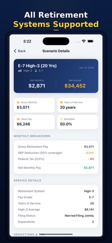 Military Retirement Guide iPhone screenshot