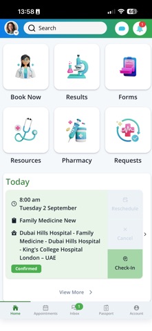 King's College Hospital Dubai iPhone screenshot 2