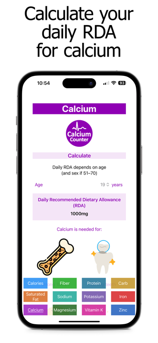Key Nutrients RDA Calculator Screenshot 3 of 10