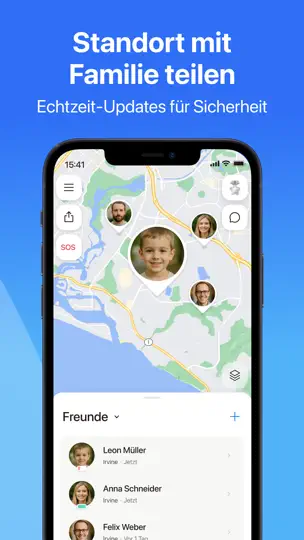 Screenshot von ISharing: Live Standort Teilen auf dem iPhone 2