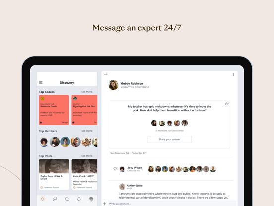 Triplemoon: Parenting iPad screenshot 3 - Health & Fitness app