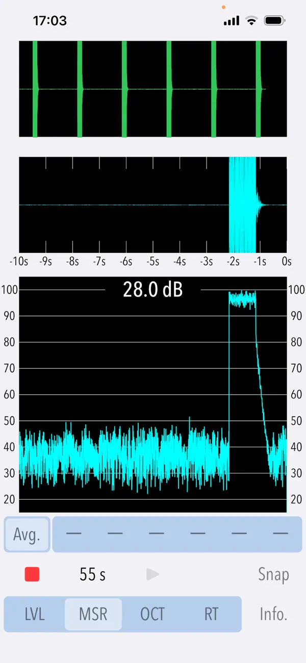 Screenshot #1 pour Reverb Time Analyzer