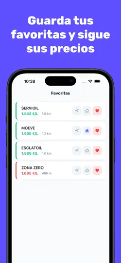Captura de pantalla de Gasfy: Gasolineras Baratas en iPhone 5