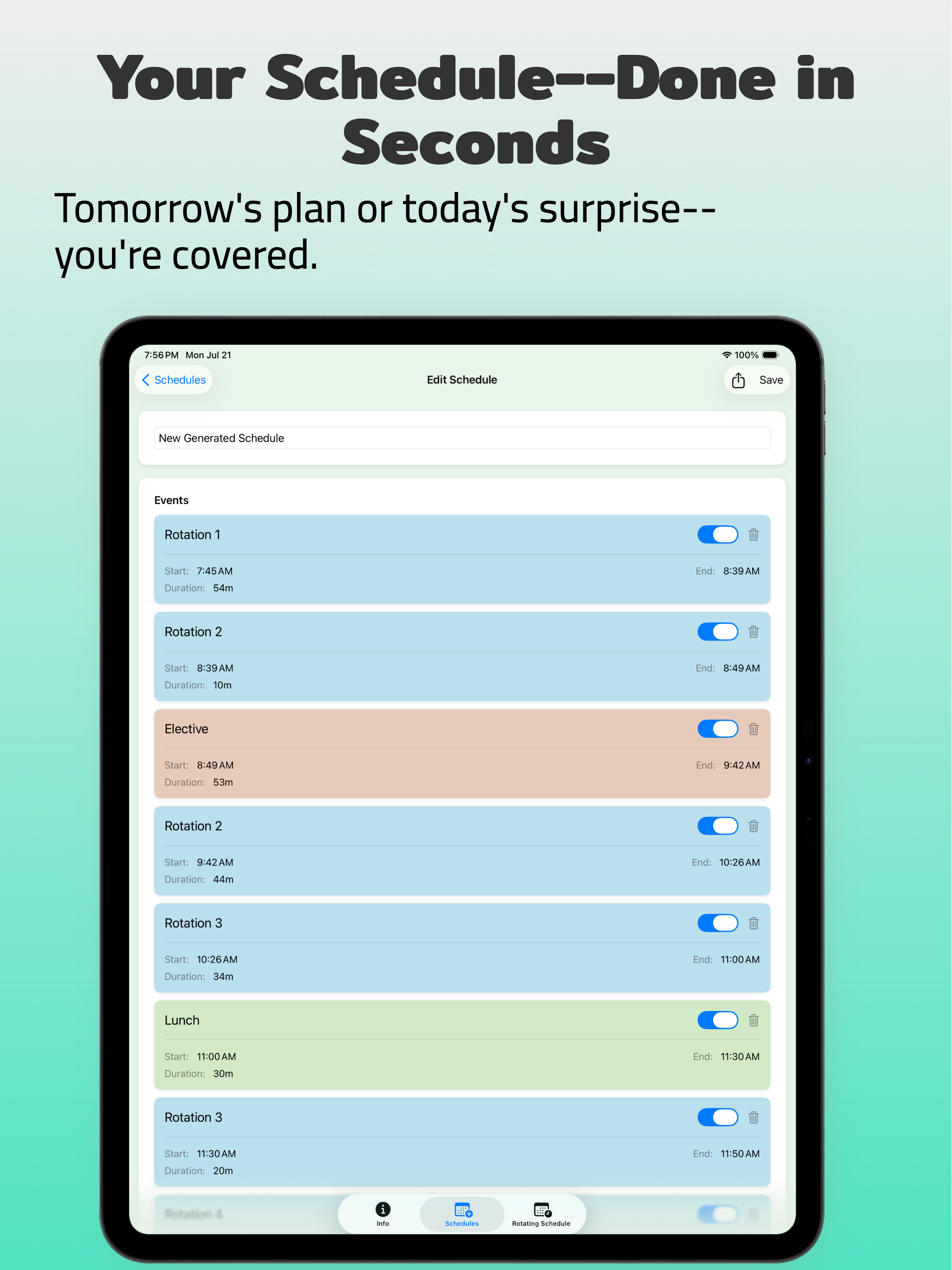 iSchedulEDU - Schedule Alarms