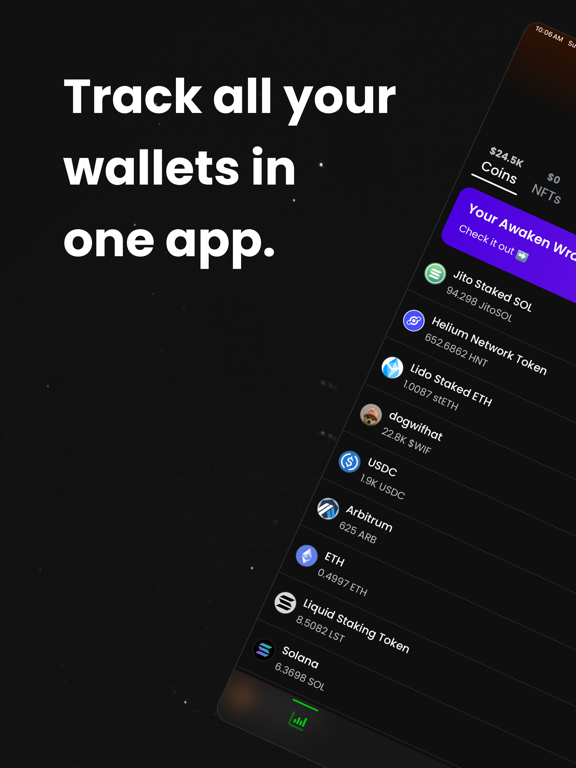 Awaken Pro - Crypto Tracking iPad screenshot 1 - Finance app