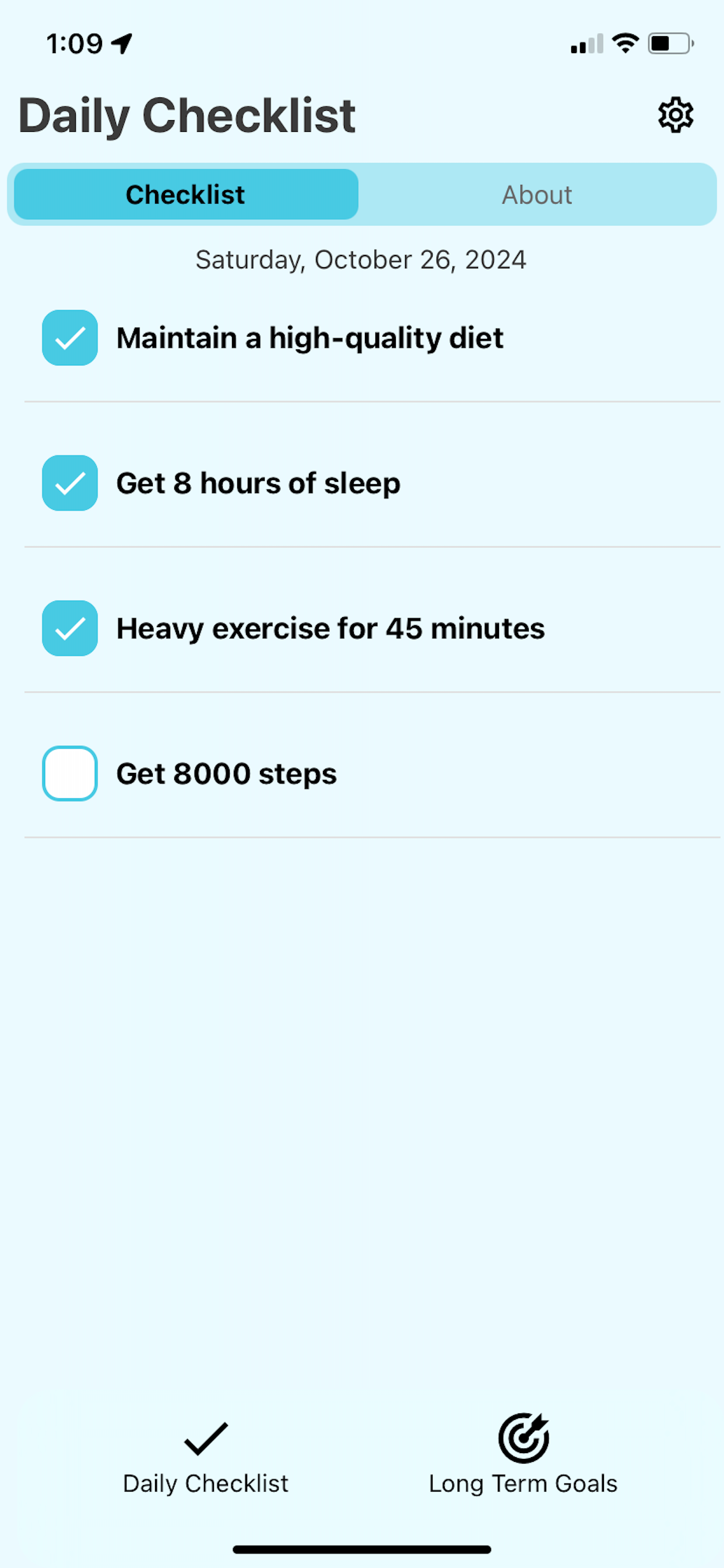 Longevity Checklist screenshot 4