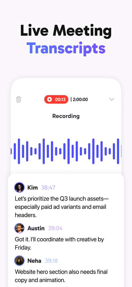 Smart AI Note Taker: CraftNote screenshot 2