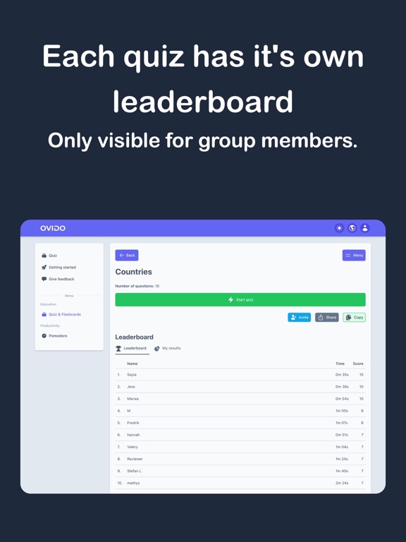 Active Recall: Ovido iPad screenshot 5 - Education app