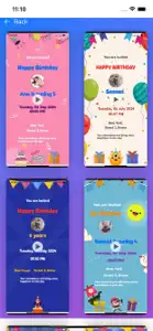 Birthday Invitation Maker ! screenshot #4 for iPhone