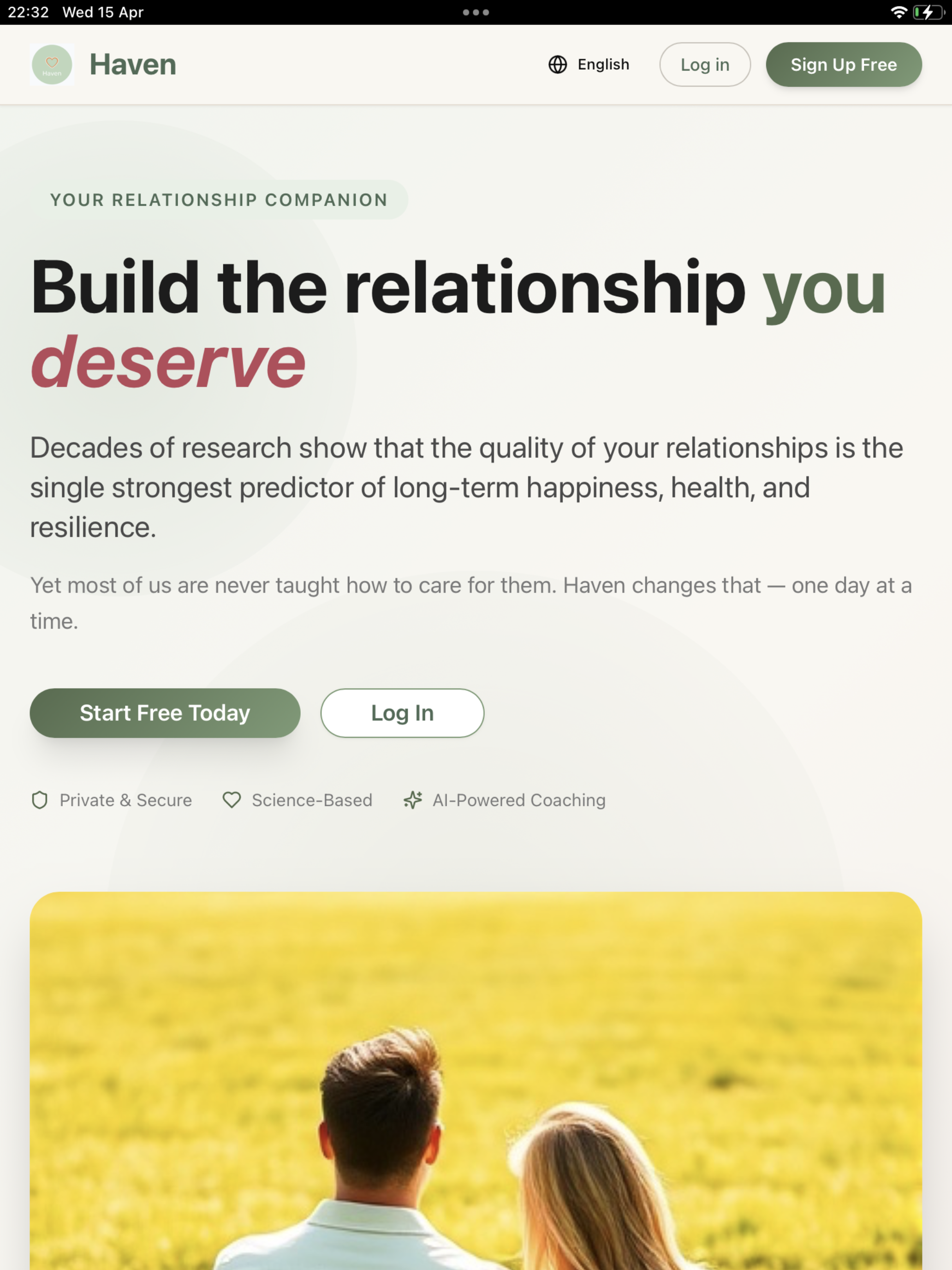 Haven: Relationship Nutrition screenshot 9