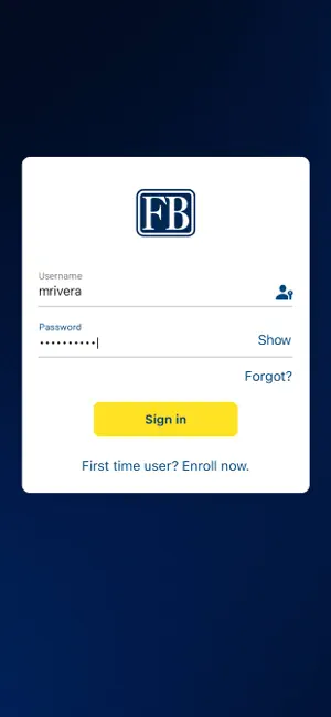 FB Mobile Banking screenshot 2