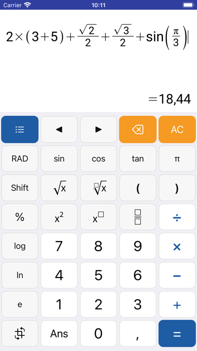 Screenshot #1 pour Calculatrice Scientifique +