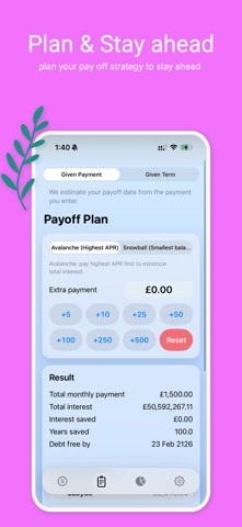 Track Debt Free: DebtBuddy screenshot
