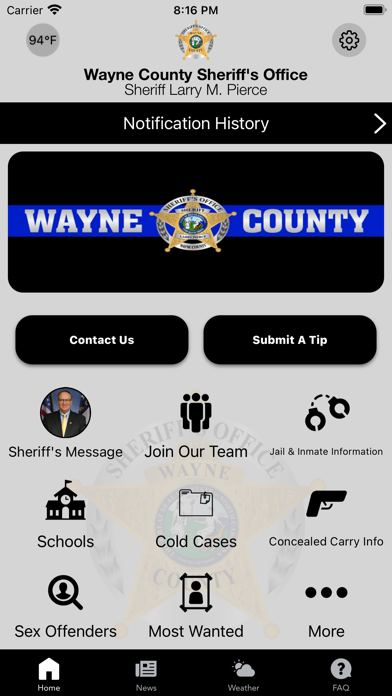 Wayne County Sheriff NC Screenshot