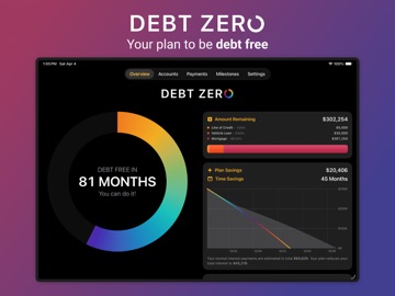 Debt Zero: Snowball Calculator iPad screenshot