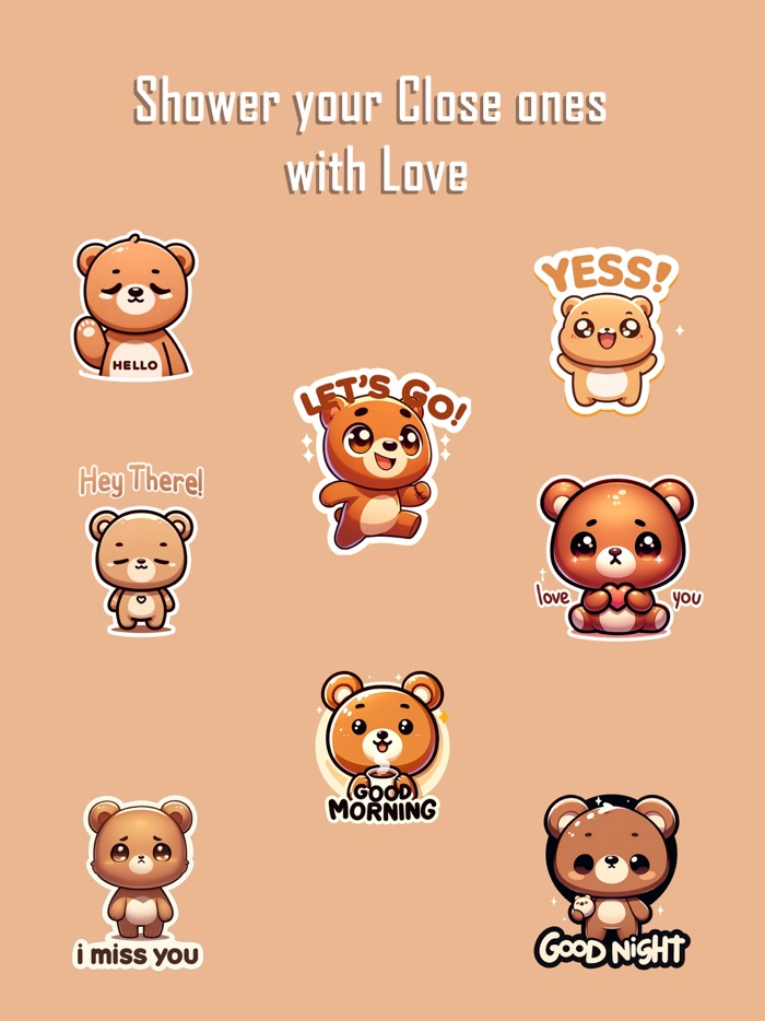 Benny the Bear, Cute Stickers