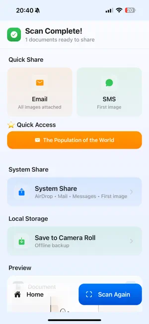 ScanToSend screenshot 3