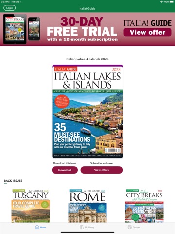 Italia! Guide Magazine app screenshot 2