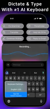 Auri AI Keyboard & Assistant: Screenshot 1 von 10