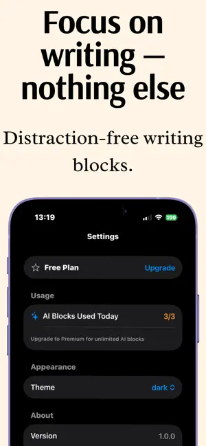 WriterBlocks: Writing Focus screenshot 3