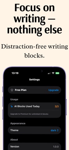 WriterBlocks: Writing Focus Screenshot 3 of 4