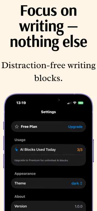 WriterBlocks: Writing Focus Screenshot 3 of 4