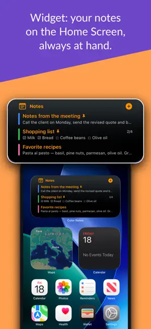 Colored Notes Simple - taking screenshot 2