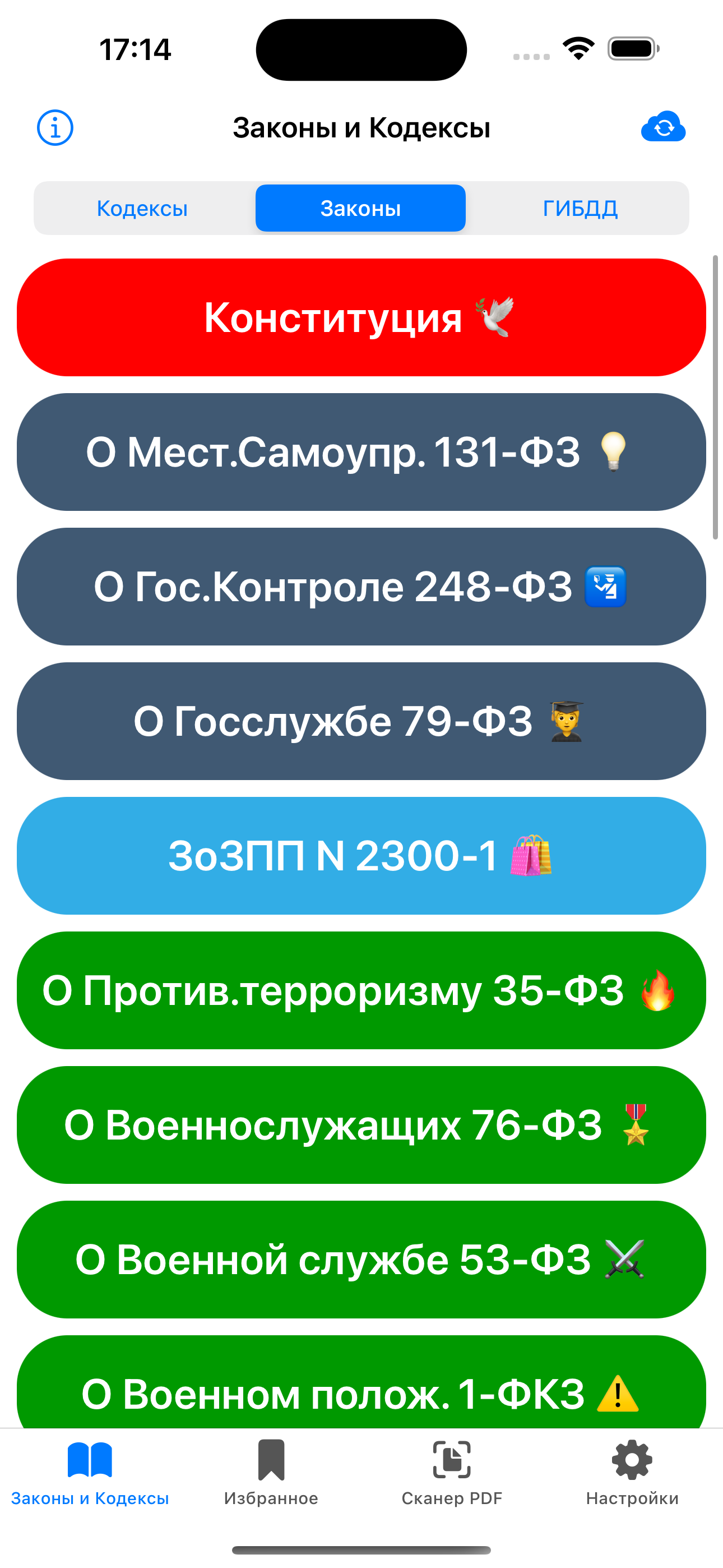 Кодексы Pro: Законы и Право РФ